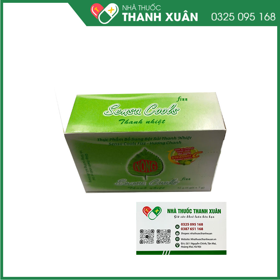 Bột sủi Sensa Cools hỗ trợ thanh nhiệt, bổ sung vitamin C